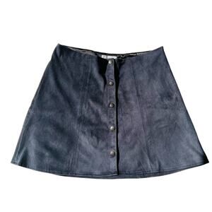 Kendall + Kylie Black Suede Mini Skirt Size Large